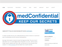 Tablet Screenshot of medconfidential.org